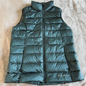 Eddie Bauer EB650 Goose Down Womens Puffer Vest Jacket Womens Teal Size Medium